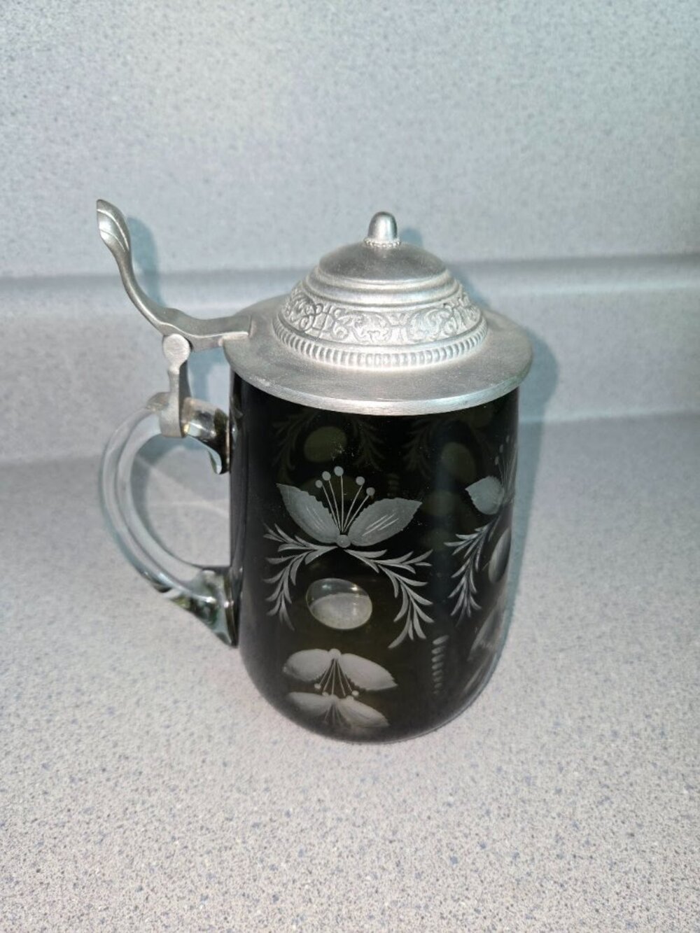 Bavarian Crystal Beer Stein Czech Republic Hand Made Vintage...new with tag